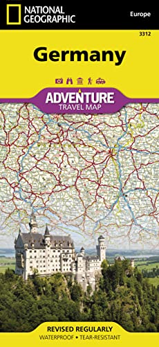 Germany: Protected Areas, Points of Interest, Detailed Road Network and Town Location Index (National Geographic Adventure Map, Band 3312)